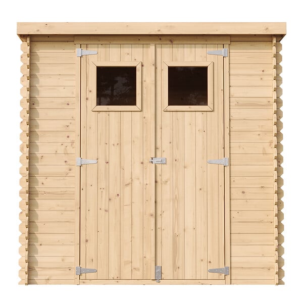 TIMBELA - TIMBELA M311+M311G Abri de jardin en bois l204xL142xH200cm / 2.22m2 AVEC SOL TRAITÉ - large