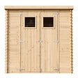 TIMBELA - TIMBELA M311+M311G Abri de jardin en bois l204xL142xH200cm / 2.22m2 AVEC SOL TRAITÉ - vignette