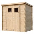 TIMBELA - TIMBELA M311+M311G Abri de jardin en bois l204xL142xH200cm / 2.22m2 AVEC SOL TRAITÉ - vignette