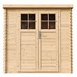 TIMBELA - TIMBELA M311F Abri de jardin en bois - l204xL142xH200cm / 2.22m2 - porte verrouillable de haute qualité - vignette