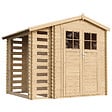 TIMBELA - TIMBELA M386F Abri de jardin en bois et range bûches extérieur - 4.47 m2 - vignette