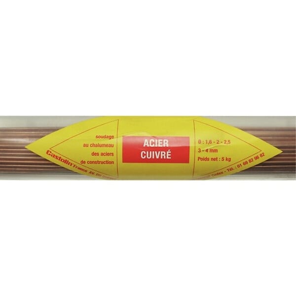 CASTOLIN - Métal d'apport acier cuivré, section 2,5 mm, étui de 1 kg - large
