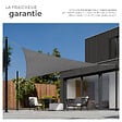 TECTAKE - Voile d'ombrage triangulaire, gris gris - vignette