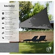TECTAKE - Voile d'ombrage triangulaire, gris gris - vignette