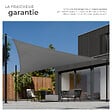 TECTAKE - Voile d'ombrage triangulaire, gris gris - vignette