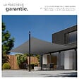 TECTAKE - Voile d'ombrage carrée, gris gris - vignette