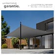 TECTAKE - Voile d'ombrage carrée, gris gris - vignette