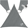TECTAKE - Voile d'ombrage triangulaire, gris gris - vignette