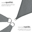 TECTAKE - Voile d'ombrage triangulaire, gris gris - vignette
