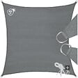 TECTAKE - Voile d'ombrage carrée, gris gris - vignette