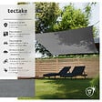 TECTAKE - Voile d'ombrage carrée, gris gris - vignette