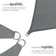 TECTAKE - Voile d'ombrage carrée, gris gris - vignette
