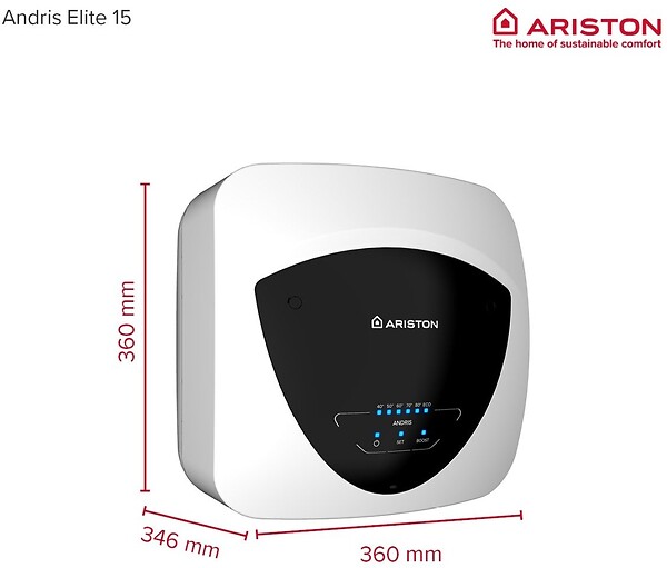 ARISTON - Chauffe-eau électrique Andris Elite Wifi 15U EU sous évier - 15 litres - ARISTON - 3105091 - large