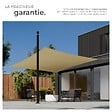 TECTAKE - Voile d'ombrage carrée, beige beige - vignette
