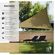 TECTAKE - Voile d'ombrage triangulaire, beige beige - vignette