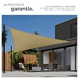 TECTAKE - Voile d'ombrage triangulaire, beige beige - vignette