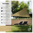 TECTAKE - Voile d'ombrage triangulaire, beige beige - vignette
