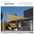 TECTAKE - Voile d'ombrage triangulaire, beige beige - vignette
