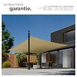 TECTAKE - Voile d'ombrage carrée, beige beige - vignette