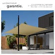 TECTAKE - Voile d'ombrage carrée, beige beige - vignette