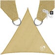 TECTAKE - Voile d'ombrage triangulaire, beige beige - vignette