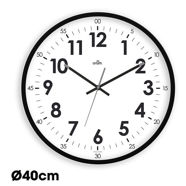 ORIUM - Horloge quartz silencieuse Oris Ø40cm - Noir - Orium - large