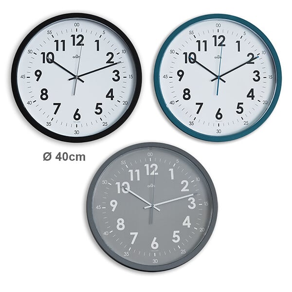 ORIUM - Horloge quartz silencieuse Oris Ø40cm - Noir - Orium - large