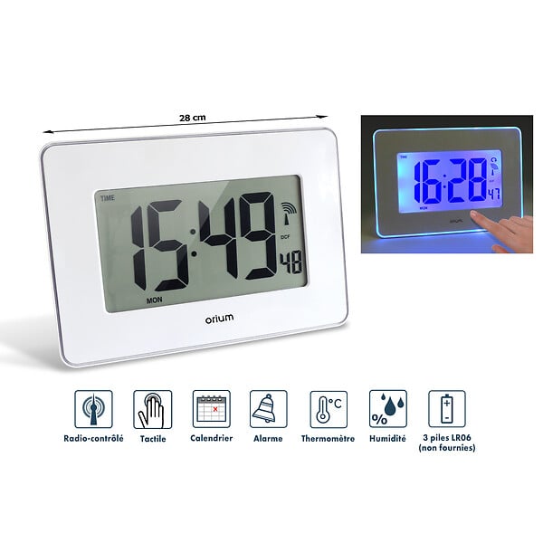 ORIUM - Horloge digitale radio contrôlée Sensitive - Orium - large
