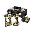 DEWALT - Pack 2 Outils Brushless DEWALT DCK2052H2T-QW XR 18V - Perceuse Percussion DCD999 + Visseuse à Chocs DCF850 + 2 batteries POWERSTACK 5Ah Li-Ion + Mallette TSTAK - vignette