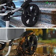 VOUNOT - Chariot de course pliable aluminium 2 roues avec sac isotherme gris - vignette