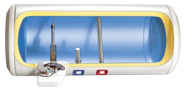 DE DIETRICH - Chauffe eau électrique THS Horizontal Mural Cor-Email De Dietrich 200 L - large