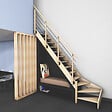 KORDO - Kit escalier NOSTRA 1/4 Tournant Gauche avec Garde-corps - vignette