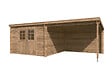 LASITAMAJA - Abris bois elody avec extension-Surface HORST TOUT 19.17 M2 autoclave - vignette