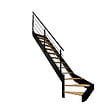 KORDO - Kit escalier SPECTRA 1/4 Tournant Gauche avec Garde-corps - vignette