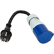PROTEC - Adaptateur caravane mâle 2P+T vers femelle CEE 17 - Protec - vignette