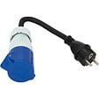 PROTEC - Adaptateur caravane mâle 2P+T vers femelle CEE 17 - Protec - vignette