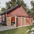 TIMBELA - Abri de Jardin Qualité Premium 14,3 m² - H231x248x648 cm - Sans plancher e  paroi latérale - Timbela M941B-CAVERN STEEL - vignette
