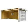 TIMBELA - Abri de Jardin Qualité Premium 14,3 m² - H231x248x648 cm - Sans plancher e  paroi latérale - Timbela M941B-TUNDRA GREY - vignette
