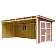 TIMBELA - Abri de Jardin Qualité Premium 14,3 m² - H231x248x648 cm - Sans plancher e  paroi latérale - Timbela M941B-REDWOOD RED - vignette