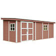TIMBELA - Abri de Jardin Qualité Premium 14,3 m² - H231x248x648 cm - Sans plancher e  paroi latérale - Timbela M941B-REDWOOD RED - vignette