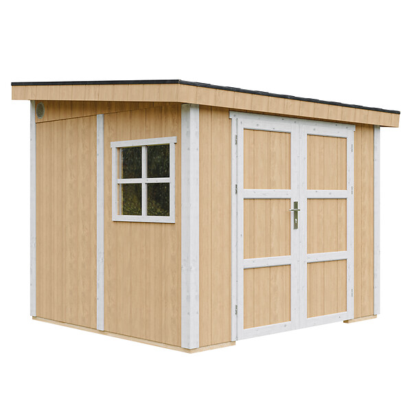 TIMBELA - Abri de Jardin Qualité Premium 5,9 m² - H231x248x294 cm - Sans plancher e  paroi latérale - Timbela M938B-HARVEST HONEY - large