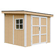 TIMBELA - Abri de Jardin Qualité Premium 5,9 m² - H231x248x294 cm - Sans plancher e  paroi latérale - Timbela M938B-HARVEST HONEY - vignette