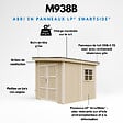TIMBELA - Abri de Jardin Qualité Premium 5,9 m² - H231x248x294 cm - Sans plancher e  paroi latérale - Timbela M938B-HARVEST HONEY - vignette