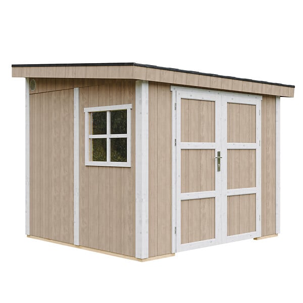 TIMBELA - Abri de Jardin Qualité Premium 5,9 m² - H231x248x294 cm - Sans plancher e  paroi latérale - Timbela M938B-TERRA BROWN - large
