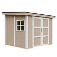 TIMBELA - Abri de Jardin Qualité Premium 5,9 m² - H231x248x294 cm - Sans plancher e  paroi latérale - Timbela M938B-TERRA BROWN - vignette