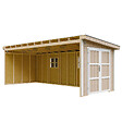 TIMBELA - Abri de Jardin Qualité Premium 14,3 m² - H231x248x648 cm - Sans plancher e  paroi latérale - Timbela M941B-TERRA BROWN - vignette