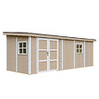 TIMBELA - Abri de Jardin Qualité Premium 14,3 m² - H231x248x648 cm - Sans plancher e  paroi latérale - Timbela M941B-TERRA BROWN - vignette