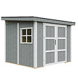 TIMBELA - Abri de Jardin Qualité Premium 5,9 m² - H231x248x294 cm - Sans plancher e  paroi latérale - Timbela M938B-CAVERN STEEL - vignette