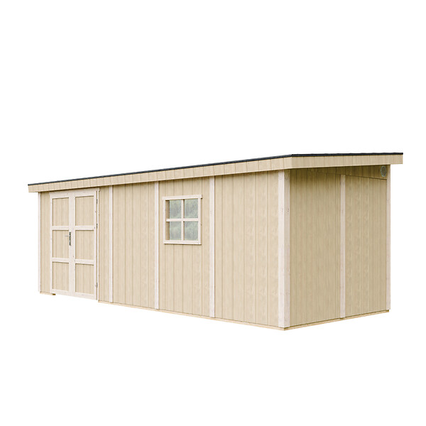 TIMBELA - Abri de Jardin Qualité Premium 14,3 m² - H231x248x648 cm - Sans plancher e  paroi latérale - Timbela M941B-HARVEST HONEY - large