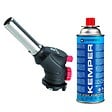 KEMPER - Chalumeau à gaz Multi-usages Soudure Brasage Cuisine + Cartouche de gaz butane 227gr KEMPER - vignette